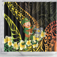 Hawaii Saint Patrick's Day Shower Curtain Ukulele Leprechaun Hau'Oli Maoli Oe! LT14 - Polynesian Pride