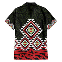 Kia Ora Aotearoa Family Matching Off The Shoulder Long Sleeve Dress and Hawaiian Shirt 2025 Pasifika Maori Taniko Motifs LT14 - Polynesian Pride