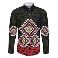 Kia Ora Aotearoa Family Matching Short Sleeve Bodycon Dress and Hawaiian Shirt 2025 Pasifika Maori Taniko Motifs