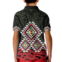 Kia Ora Aotearoa Kid Polo Shirt 2025 Pasifika Maori Taniko Motifs