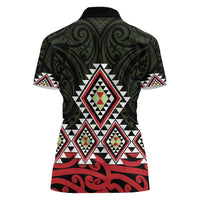 Kia Ora Aotearoa Women Polo Shirt 2025 Pasifika Maori Taniko Motifs
