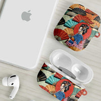 Japanese Geisha Katana AirPods Case Japan Sensu Seigaiha Pattern - Polynesian Pride