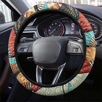 Japanese Geisha Katana Steering Wheel Cover Japan Sensu Seigaiha Pattern - Polynesian Pride
