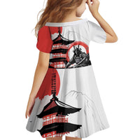 Japanese Samurai Warrior Enso Family Matching Summer Maxi Dress and Hawaiian Shirt Japan Pagoda Sakura Watercolor LT14 - Polynesian Pride
