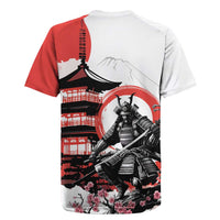 Japanese Samurai Warrior Enso Rugby Jersey Japan Pagoda Sakura Watercolor - Polynesian Pride