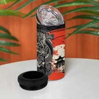 Japanese Dragon Katana Enso 4 in 1 Can Cooler Tumbler Japan Pagoda Seamless Cloud - Polynesian Pride