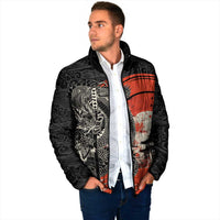 Japanese Dragon Katana Enso Padded Jacket Japan Pagoda Seamless Cloud - Polynesian Pride