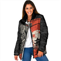 Japanese Dragon Katana Enso Padded Jacket Japan Pagoda Seamless Cloud - Polynesian Pride