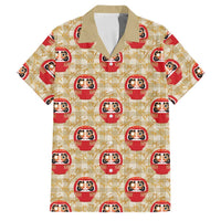 Japanese Daruma Doll Family Matching Off Shoulder Maxi Dress and Hawaiian Shirt Palaka With Seamless Bamboo Pattern - Polynesian Pride
