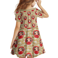 Japanese Daruma Doll Family Matching Tank Maxi Dress and Hawaiian Shirt Palaka With Seamless Bamboo Pattern - Polynesian Pride