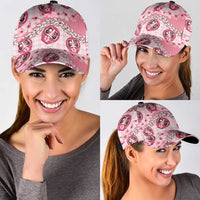 Japanese Daruma Doll Palaka Classic Cap Cherry Blossoms With Shell Lei