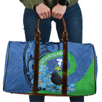 New Zealand Chatham Islands Travel Bag Wharekauri Forget Me Not With Black Robin - Polynesian Pride