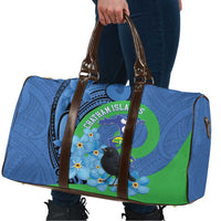 New Zealand Chatham Islands Travel Bag Wharekauri Forget Me Not With Black Robin - Polynesian Pride