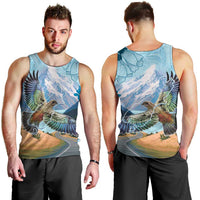 New Zealand South Island Men Tank Top Te Waipounamu Aoraki Kea Bird