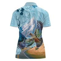 New Zealand South Island Women Polo Shirt Te Waipounamu Aoraki Kea Bird LT14 - Polynesian Pride