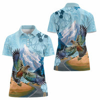 New Zealand South Island Women Polo Shirt Te Waipounamu Aoraki Kea Bird LT14 - Polynesian Pride