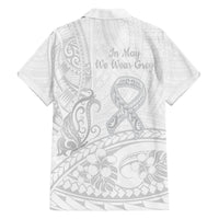 Polynesia Brain Cancer Awareness Hawaiian Shirt In May We Wear Grey LT14 - Polynesian Pride