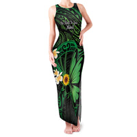 Polynesia Mental Health Awareness Family Matching Tank Maxi Dress and Hawaiian Shirt Green Ribbon Be Kind To Your Mind LT14 Mom's Dress Green - Polynesian Pride