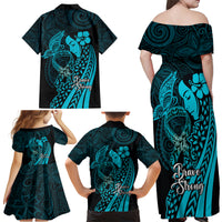 Polynesia World Ovarian Cancer Day Family Matching Off Shoulder Maxi Dress and Hawaiian Shirt You Matter Polynesian Women LT14 - Polynesian Pride