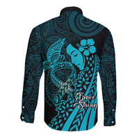 Polynesia World Ovarian Cancer Day Long Sleeve Button Shirt You Matter Polynesian Women LT14 - Polynesian Pride
