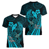 Polynesia World Ovarian Cancer Day Women V-Neck T-Shirt You Matter Polynesian Women