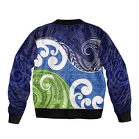 Southland New Zealand Bomber Jacket Maori Koru Flag Color LT14 - Polynesian Pride