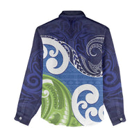 Southland New Zealand Women Casual Shirt Maori Koru Flag Color LT14 - Polynesian Pride