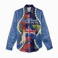 Southland Anniversary Day Women Casual Shirt Murihiku 1861 Maori Bird Mix Pohutukawa LT14 - Polynesian Pride