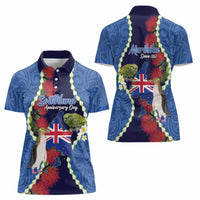 Southland Anniversary Day Women Polo Shirt Murihiku 1861 Maori Bird Mix Pohutukawa LT14 - Polynesian Pride