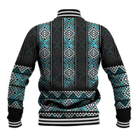 Paua Shell Taniko Pattern Aotearoa Baseball Jacket Niho Taniwha Mix Poutama