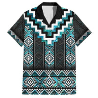 Paua Shell Taniko Pattern Aotearoa Family Matching Tank Maxi Dress and Hawaiian Shirt Niho Taniwha Mix Poutama