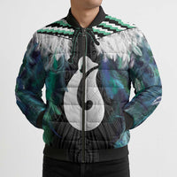 Aotearoa Korowai Motif Bomber Puffer Jacket Hei Matau Poutama Maori Pattern - Polynesian Pride