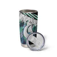 Aotearoa Korowai Motif Tumbler Cup Hei Matau Poutama Maori Pattern LT14 - Polynesian Pride