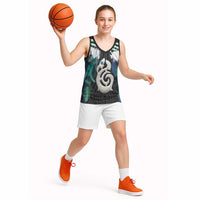 Aotearoa Korowai Motif Basketball Jersey Hei Manaia Poutama Maori Pattern - Polynesian Pride