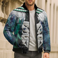 Aotearoa Korowai Motif Bomber Puffer Jacket Maori Wheku Poutama - Polynesian Pride