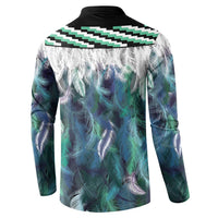 Aotearoa Korowai Motif Button Sweatshirt Maori Wheku Poutama