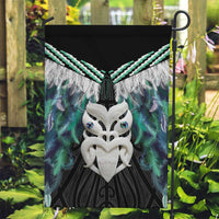 Aotearoa Korowai Motif Garden Flag Maori Wheku Poutama LT14 Garden Flag Turquoise - Polynesian Pride