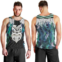 Aotearoa Korowai Motif Men Tank Top Maori Wheku Poutama LT14 - Polynesian Pride