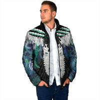 Aotearoa Korowai Motif Padded Jacket Maori Tane Poutama - Polynesian Pride