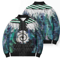 Aotearoa Korowai Motif Bomber Puffer Jacket Maori Koru Poutama - Polynesian Pride