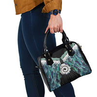 Aotearoa Korowai Motif Shoulder Handbag Maori Koru Poutama