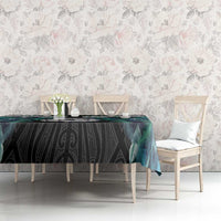 Aotearoa Korowai Motif Tablecloth Maori Koru Poutama