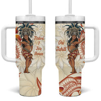 Heiva i Tahiti Tumbler With Handle Ori Tahitian Dance Tiare Maori