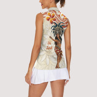 Heiva i Tahiti Women Sleeveless Polo Shirt Ori Tahitian Dance Tiare Maori LT14 - Polynesian Pride