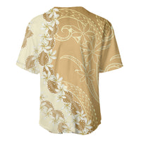 Heiva i Tahiti Baseball Jersey Tahitian Tiare Maori Cowrie Lei Brown
