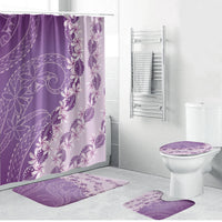 Heiva i Tahiti Bathroom Set Tahitian Tiare Maori Cowrie Lei Purple