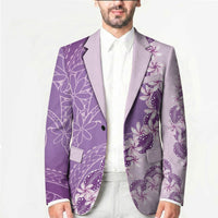 Heiva i Tahiti Blazer Tahitian Tiare Maori Cowrie Lei Purple