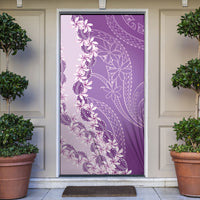 Heiva i Tahiti Door Cover Tahitian Tiare Maori Cowrie Lei Purple