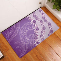 Heiva i Tahiti Rubber Doormat Tahitian Tiare Maori Cowrie Lei Purple