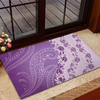 Heiva i Tahiti Rubber Doormat Tahitian Tiare Maori Cowrie Lei Purple